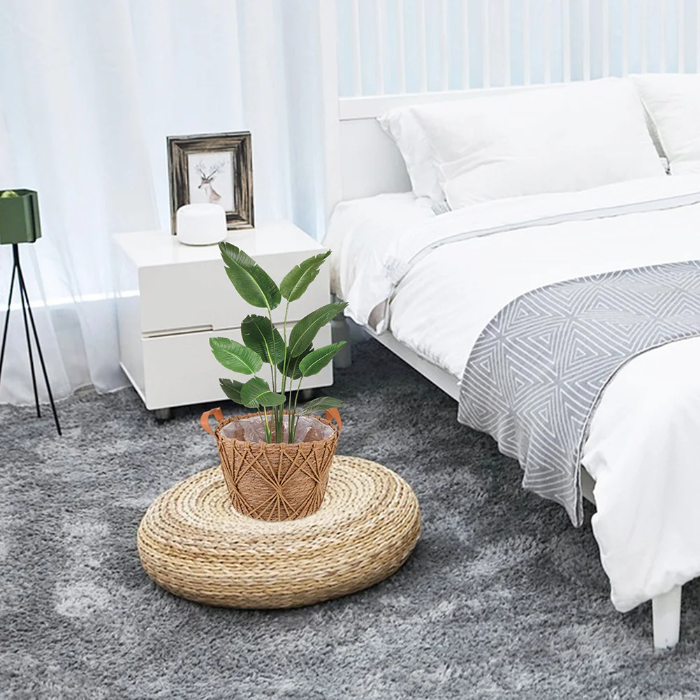 

Decorative Woven Flower Basket Sturdy Multi-Use Planter Basket for Indoor Plants Natural Household Decoration Pastoral Style