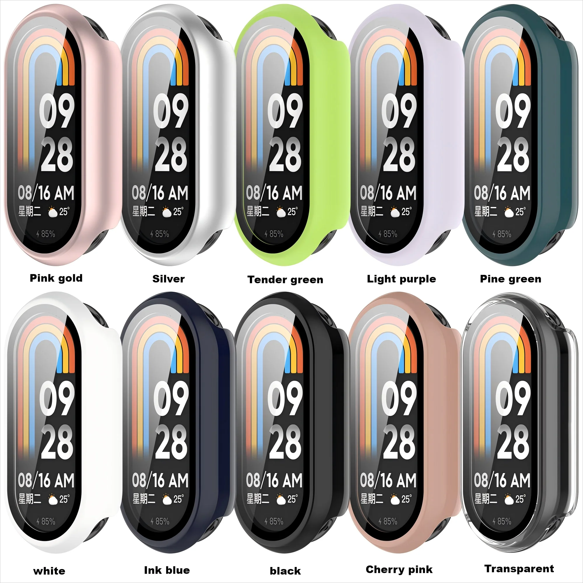 Tempered Glass Case for Xiaomi Band 10 10NFC Smart Watch Protective Case for Xiaomi Band 10 Watch Case Cover Accessories