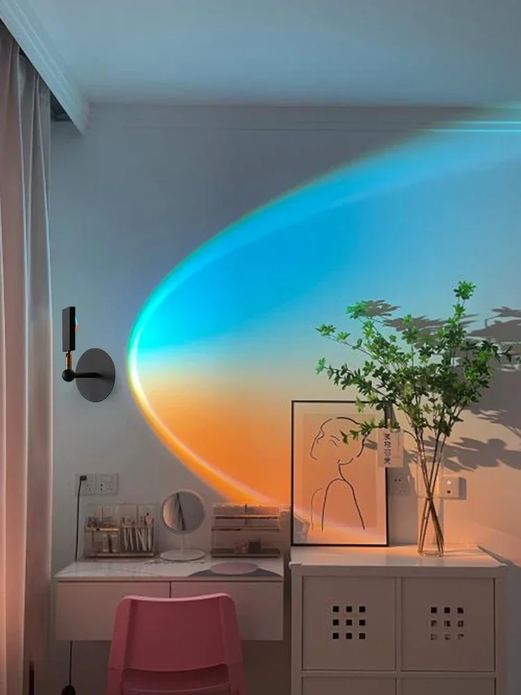 

Sunset Bedroom Projection Atmosphere Decoration Bedside Wall Lights Guest Dining Room Aisle