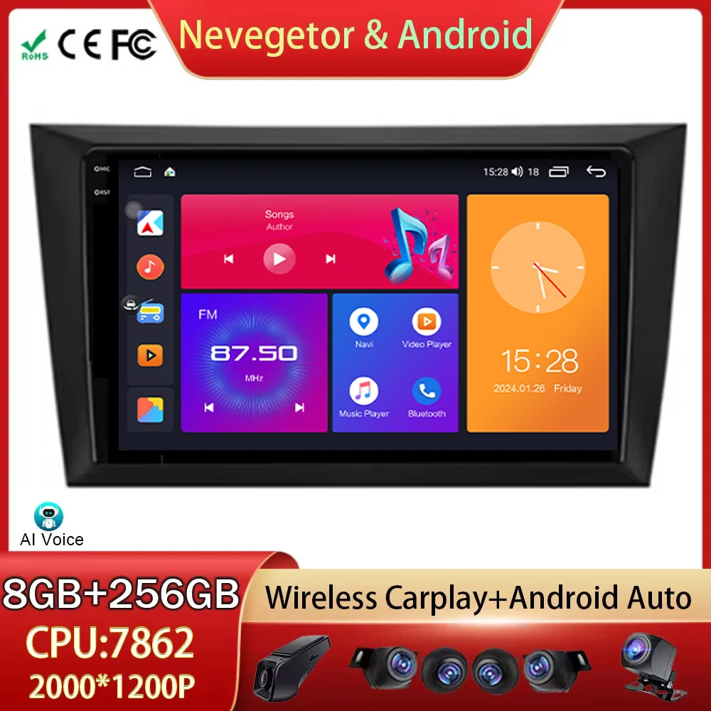 

For Volkswagen Golf 6 2008 - 2016 Android Auto Car Radio Multimedia Video Player GPS QLED Navigation 4G WIFI DSP BT No 2din DVD