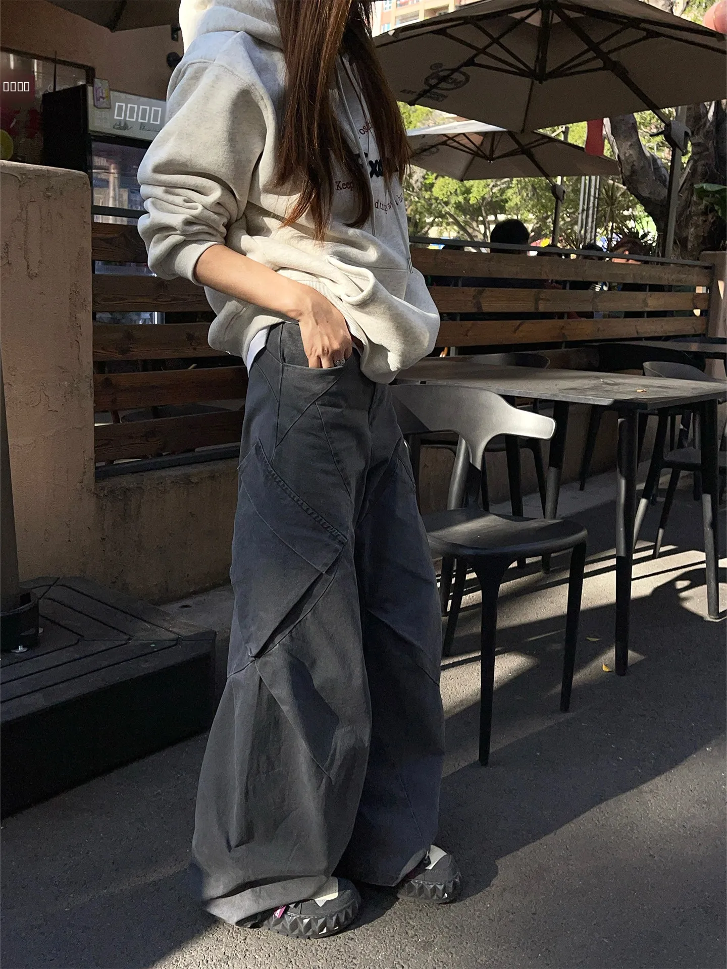 

Американские ретро-джинсы с широкими штанинами для мужчин и женщин, свободные, стройнящие, с множеством карманов, из струящегося денима, повседневные, рабочие, удобные, хлопковые