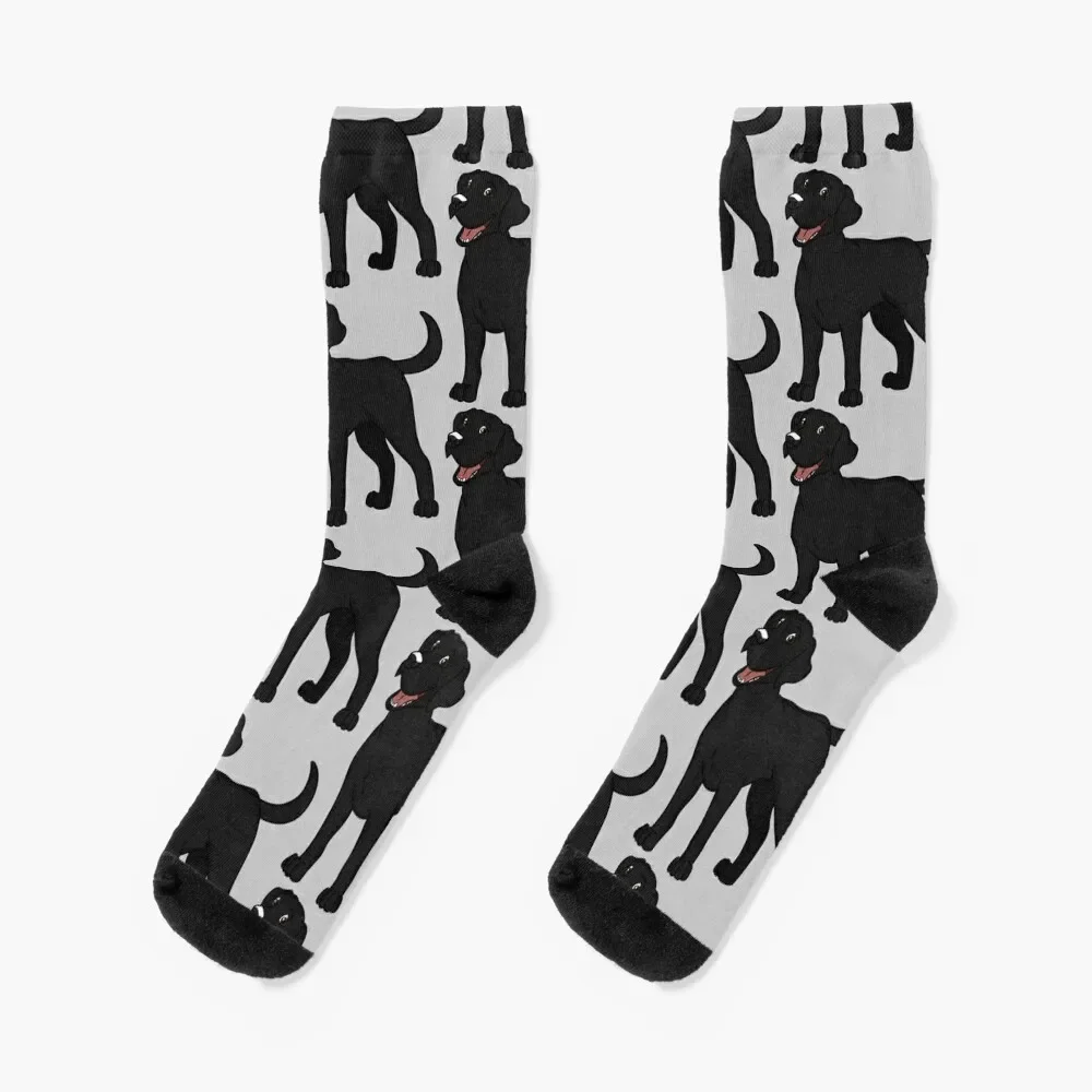 

Smiling Black Lab Socks christmas gifts winter gifts designer brand New year's Woman Socks Men's