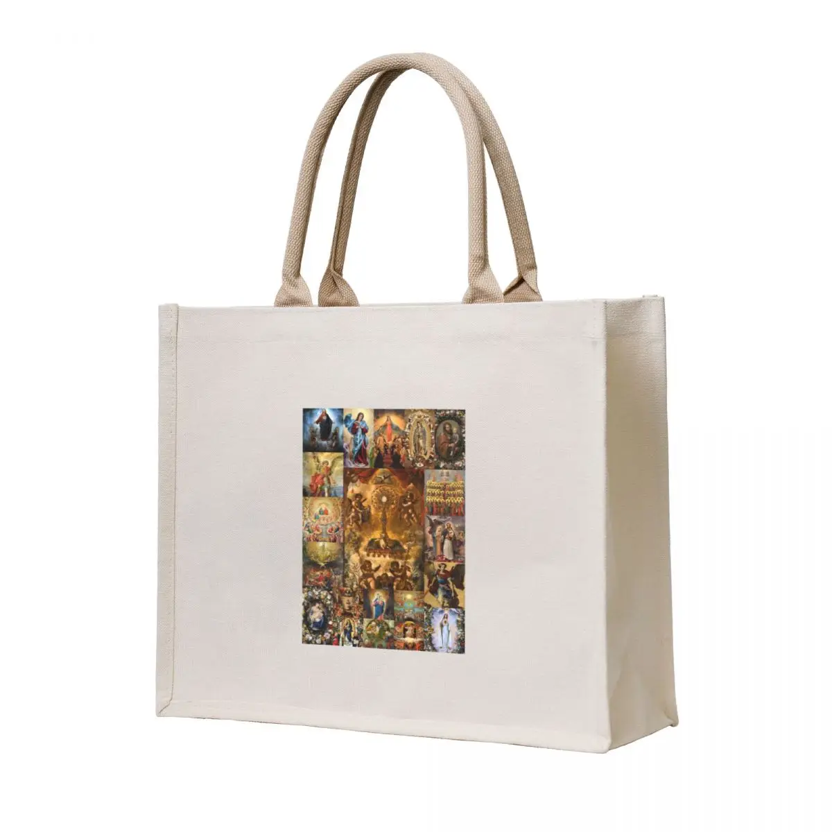 

Sacred Heart of Jesus,Immaculate Heart of Mary, Chaste Heart of St. Joseph, Saints Tote Bag ecological bags