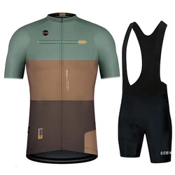 Gobikful-Conjunto de ropa de ciclismo para hombre, Jersey de manga corta para bicicleta de montaña, triatlón, MTB, verano, 2024