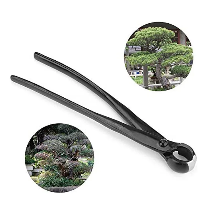 Bonsai Concave Branch Cutter, 8.4 Inch Manganese Steel Alloy Sharp Blade Round Edge Knob Cutter, Gardening Concave Pruner