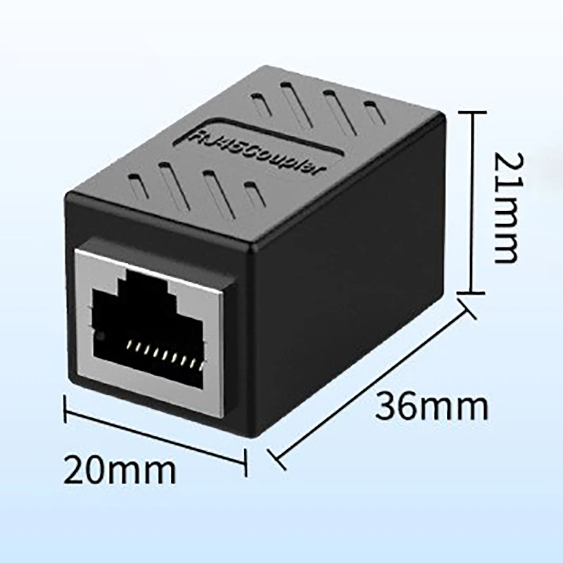 Extensor de Cable Ethernet, acoplador RJ45 cat 5 cat 6 cat6a, conector extensor, acoplador Ethernet hembra a hembra, conector RJ45