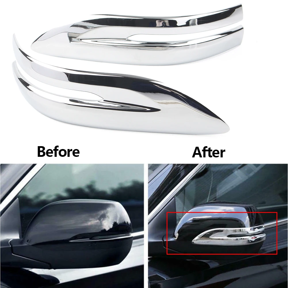 

Car Rearview Side Mirror Stripe Trim Decorative Cover For Honda CRV CR-V MK V Turbo Utility 4Door SUV 2017 2018 2019 ABS Chrome