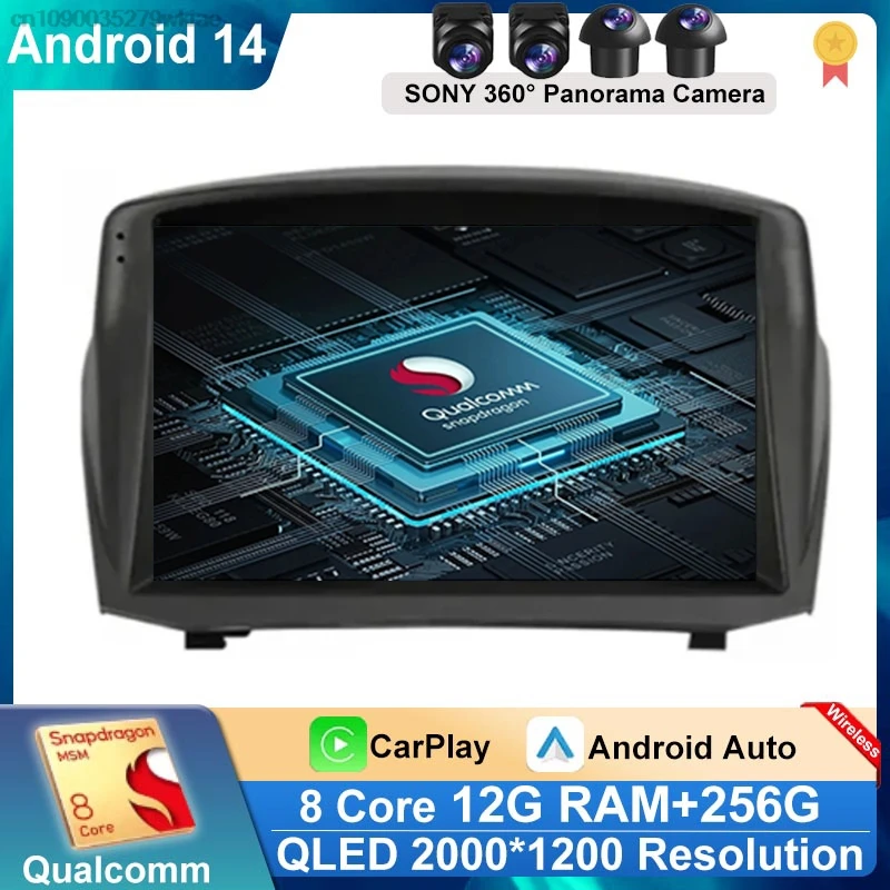 

Android 14 Carplay Auto Car Radio For Ford EcoSport Eco Sport 2014 2015 2016 2017 2018 GPS Recorder Multimedia Player 4G+BT DSP