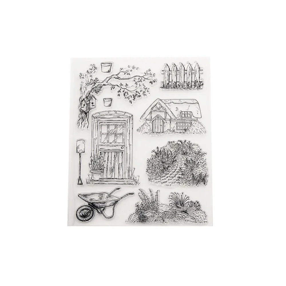 

House Garden Clear Stamps Silicone Seal for DIY Scrapbooking Card Rubber Stamps Making Photo Album Handemade Crafts Stamps