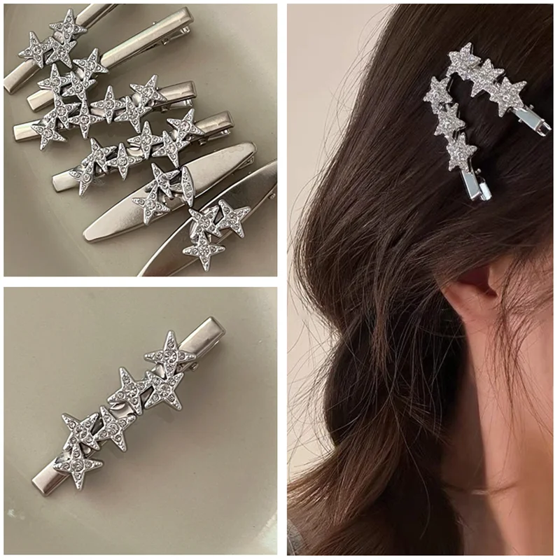 Rhinestone Star Y2k Hairpins Vintage Elegant Rhinestone  display picture 2