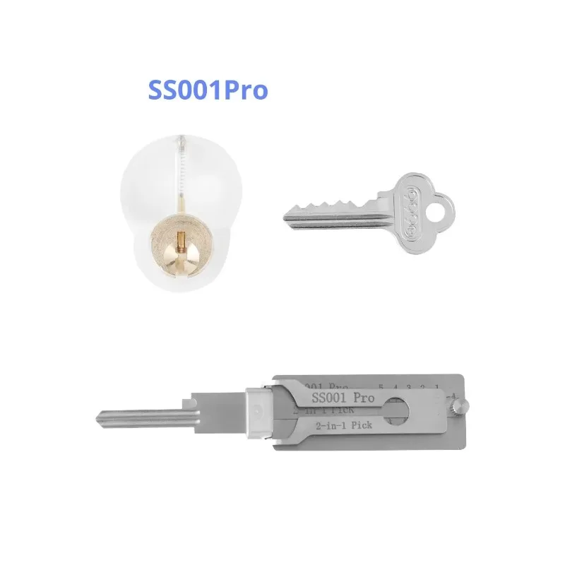 SS001/2 PRO KW1/5 SC1/4 Key Decoder Stainless Steel Precision Tool O-ring Pickup Kit Hook Tool Pickup Hand Tool Lock Decoders