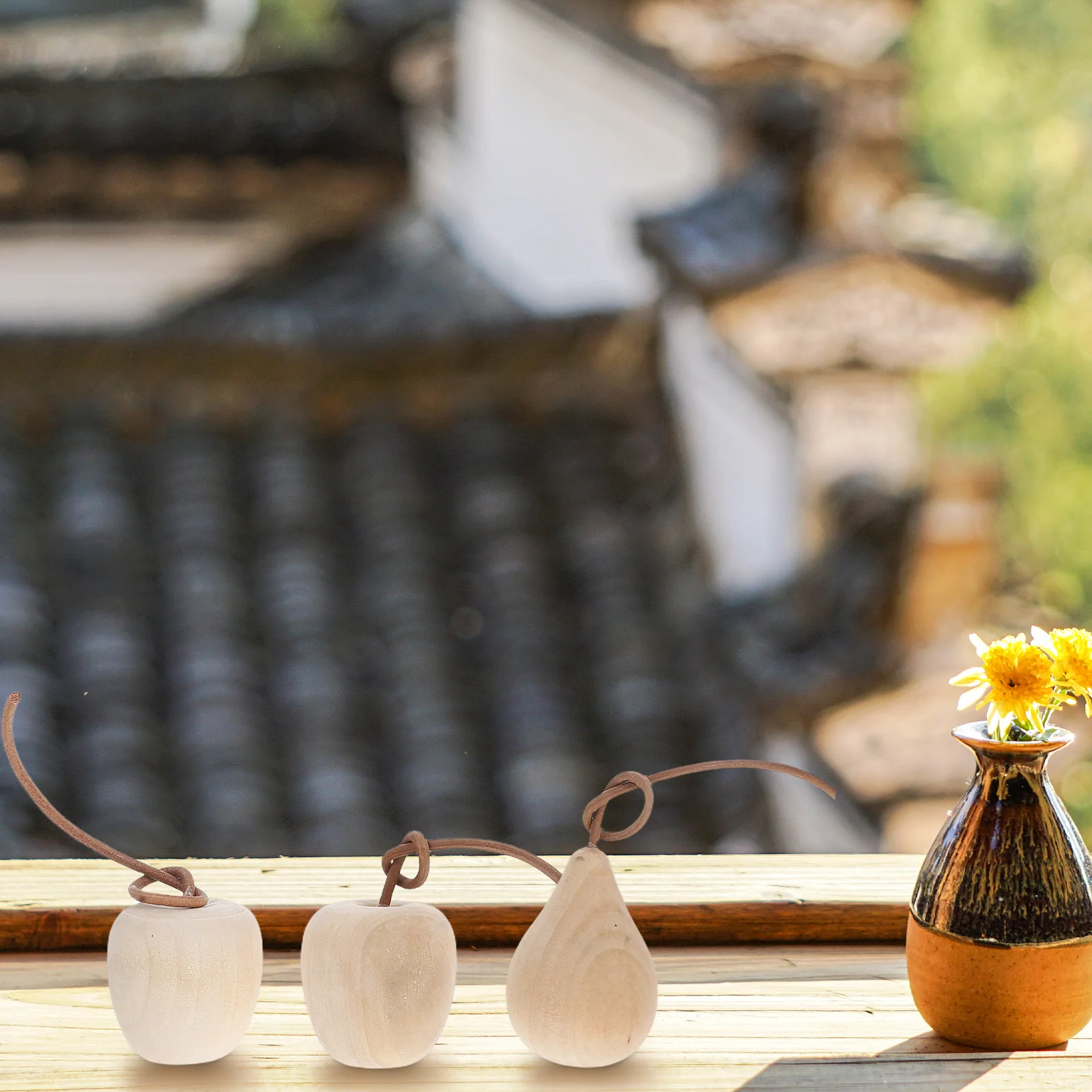 

6Pcs Wooden Fruit Crafts DIY Unpainted Blank Fruits Decorations Painting DIY Fruits Ornaments Unfinished Wood Crafts Supplies