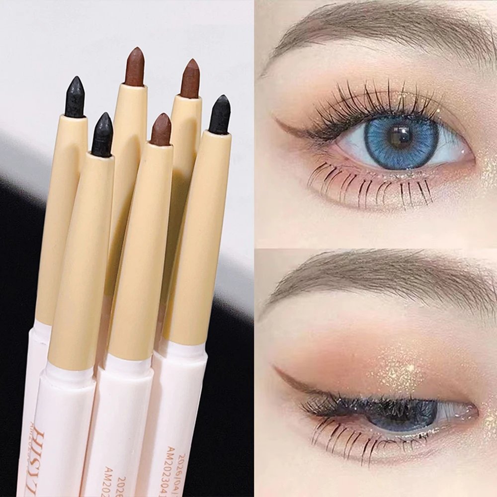 Lápiz Delineador de ojos en gel con boceto ligero resistente al agua: delineador de ojos fino natural a prueba de manchas de larga duración