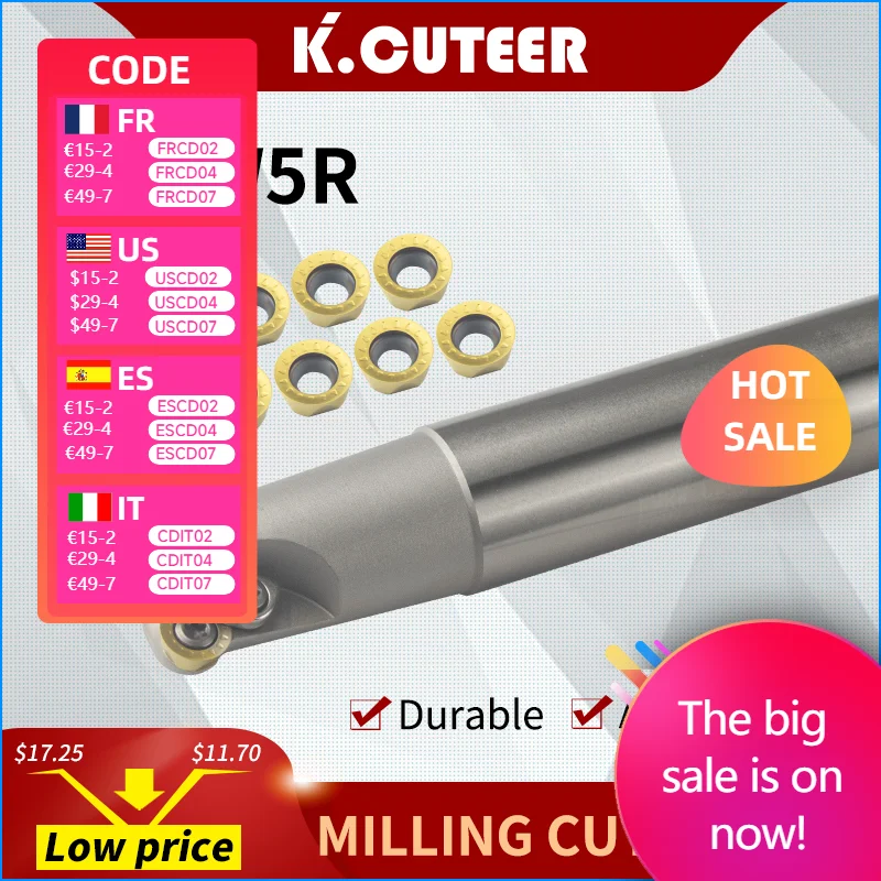 

EMRW5R Full range of round nose milling cutter C24-C32 super shock-resistant tool holder boring bar holder for RPMT cutting tool