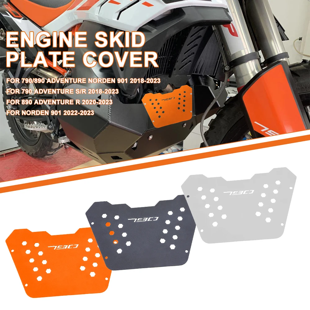 

Motorcycle 1.5 mm thick Aluminum Engine Guard Bashplate Cover Crap Flap For 790 890 Adventure 790 890 ADV R/S 2019-2023 790 adv