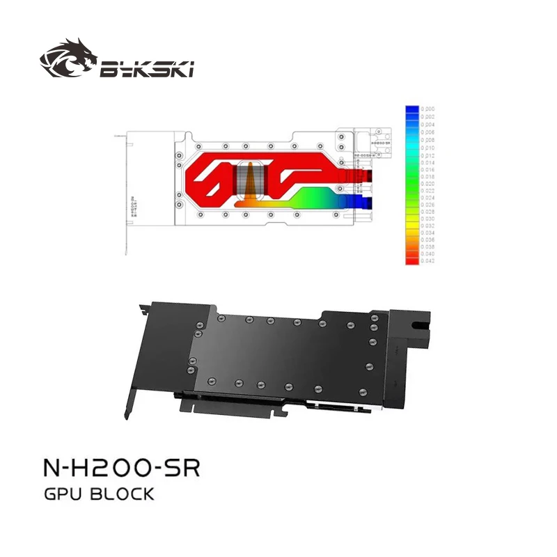 Bykski GPU كتلة استخدام لبطاقة الرسومات NVIDIA Tesla H200 141G PC تبريد المياه النحاس جميع المبرد المعدني N-H200-SR #1