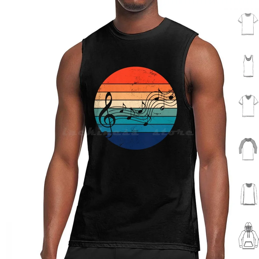 Choir Retro Singer Music Group Teacher Choir Directors Tank Tops Vest Sleeveless Music Heart Treble Clef Bass Clef