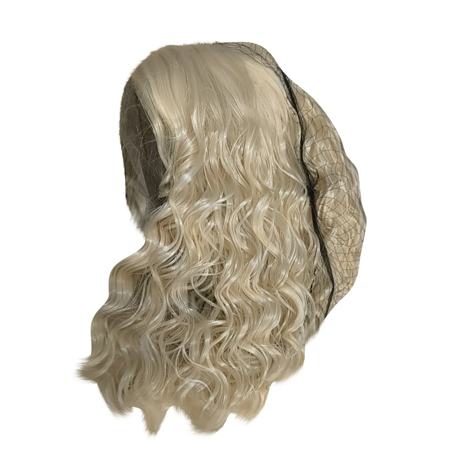 Front Lace Piano Color Small Curly Wig Set Golden Wig Curly Wig Mesh Shape Beauty Makeup Network Celebrity Popular