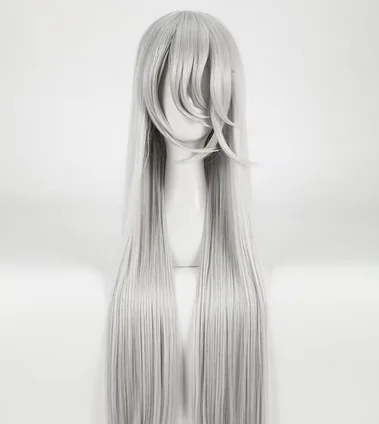 NieR Automata YoRHa Type A No.2 A2 Cosplay Wig Silver White Long Straight Heat Resistant Synthetic Hair Wigs + Wig Cap