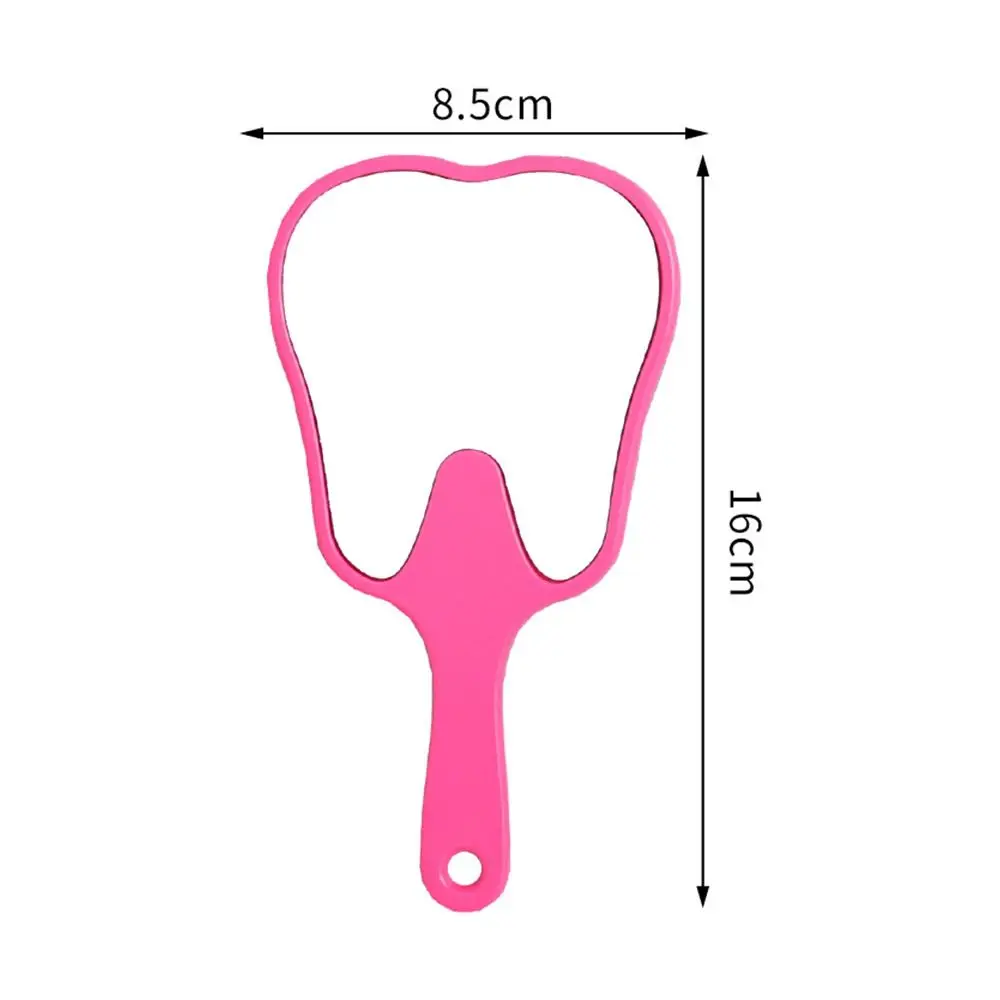 Tooth Shaped Handheld Mirror Cute Makeup Mirror Hand Held Dental Mirrors With Handle High Definition Makeup Mirror Hand Mirror