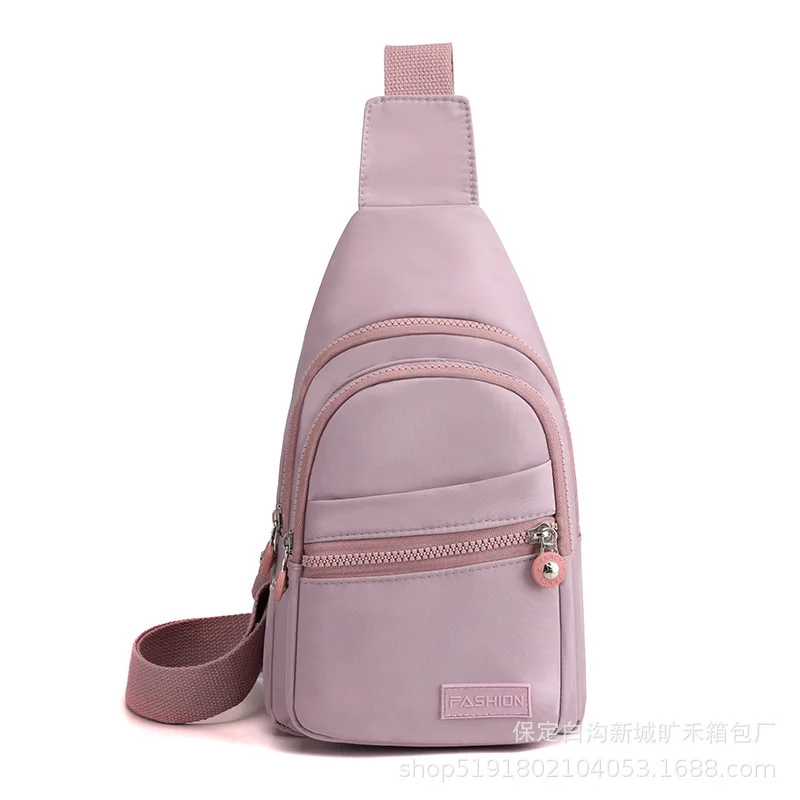 Bag women's chest bag nylon cloth women's fashion trend monocline straddle shoulder bag sports leisure travel small backpack