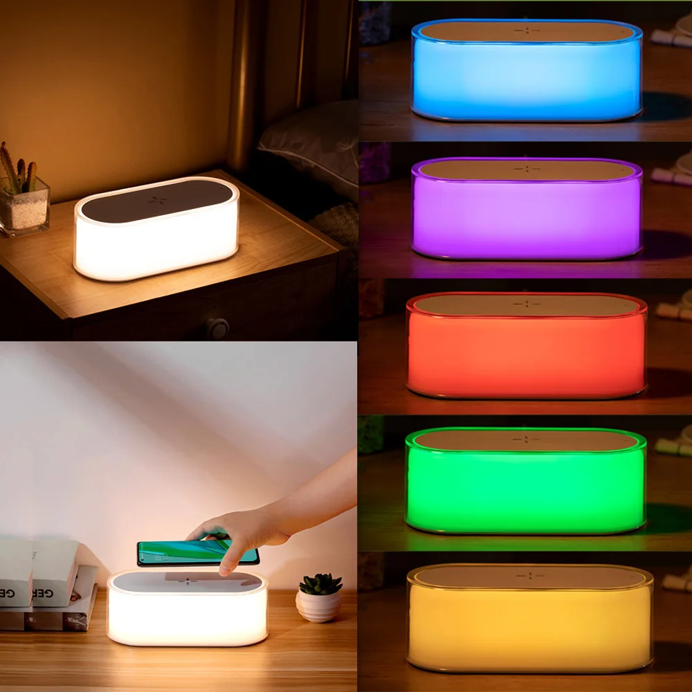 Creative Gift Small Night Light Multifunctional Mobile Phone Mobile Wireless Charging Table Light Home Desktop Decorative Light