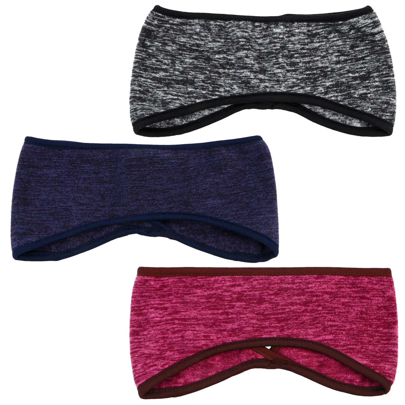 3Pcs Warm Ear Warmer Headbands Cold-Proof Sports Headwraps Full Cover Protective Earbands for Running Cycling Outdoor Use