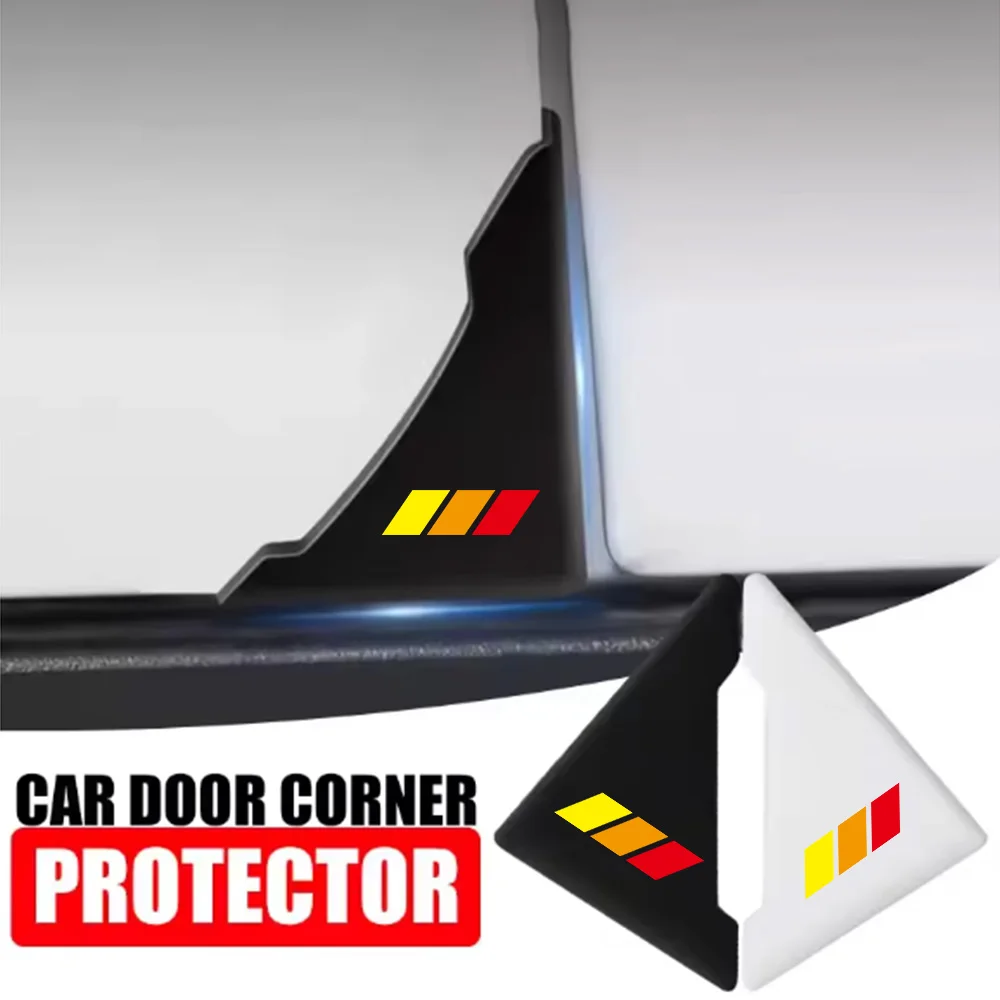 Car Door Corner Yellow-Orange-Red Diagonal Line Anti-Collision Protective Sticker Car Door Edge Anti-Scratch Anti-Collision Protective Strip