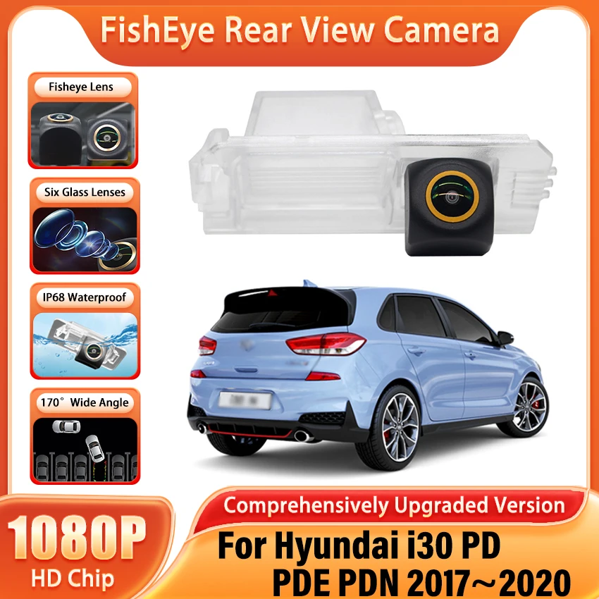 كاميرا الرؤية الخلفية لشركة هيونداي i30 PD PDE PDN 2017 2018 2019 2020 للرؤية الليلية احتياطية عكس كاميرا لموقف السيارات عدسة عين السمكة الذهبية #1