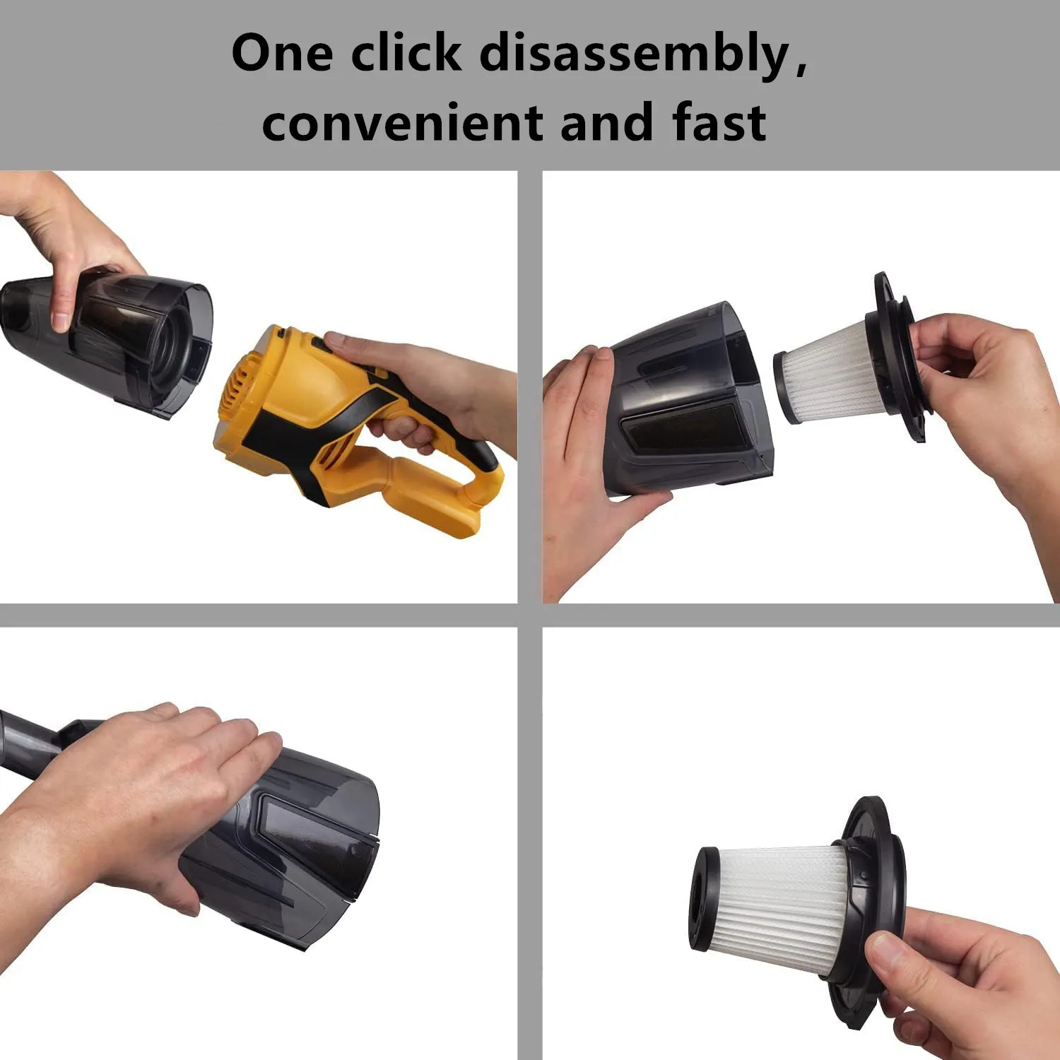 Suitable For DeWALT 20V battery Wireless Vacuum Cleaner 3 in 1 Handheld Blower 9000Pa Mini Vacuum For Home & Car & Pet Household