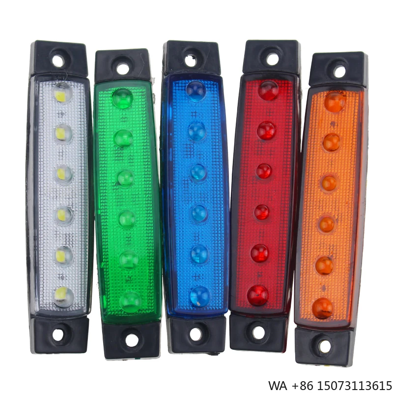 Budget-Friendly 12V/24V 6 LED Multi-Color Side Light for Trailer Truck