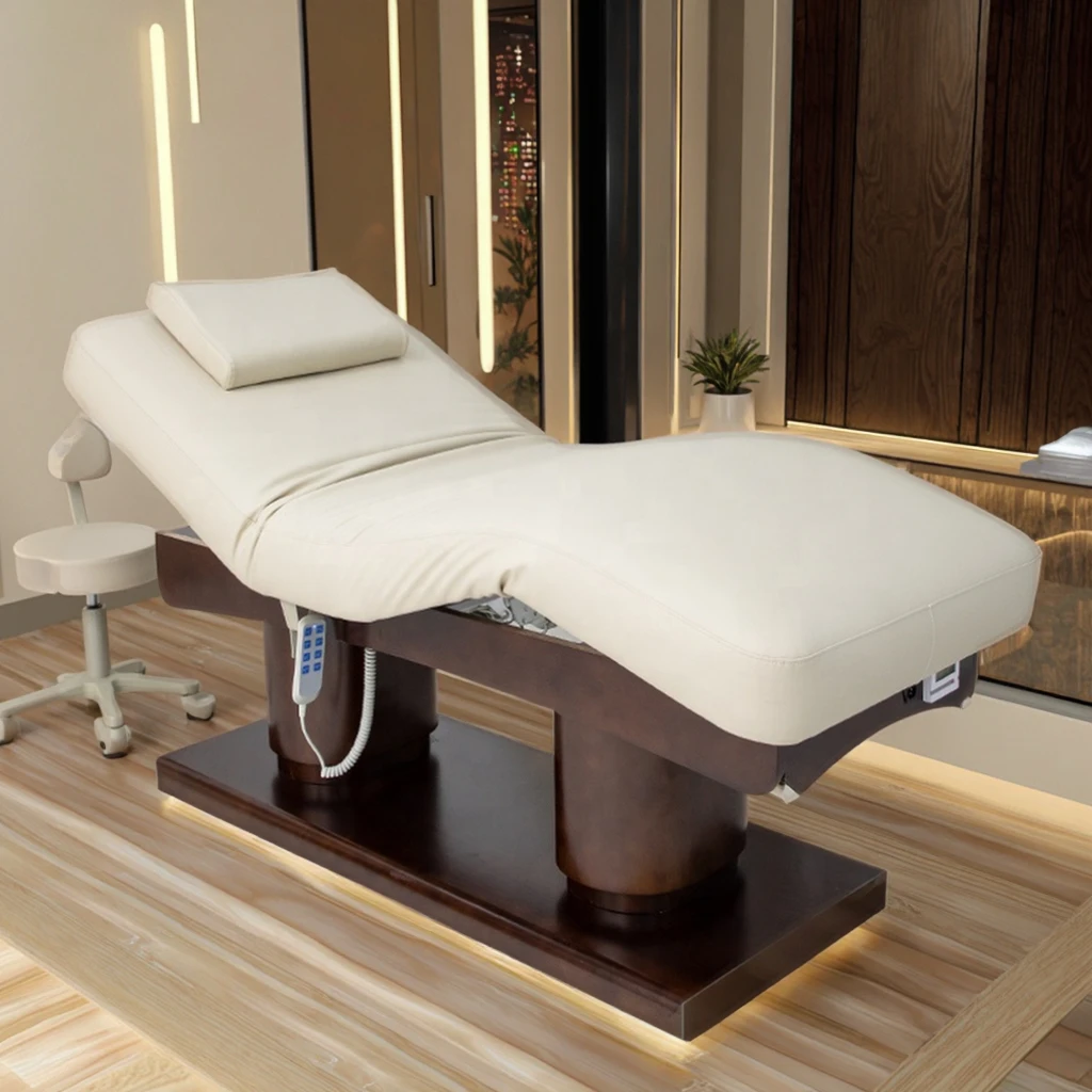 

Luxury Electric Cosmetic 4 Motor Esthetician Beauty Salon Spa Lash Facial Electric Reclining Massage Table Beauty Bed
