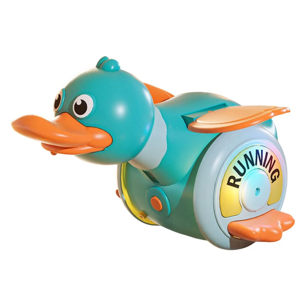 

Plastic Electric Duck Musical Toy Interactive Sound And Light Rotating Foraging Duck Toy Craft Decor Collection