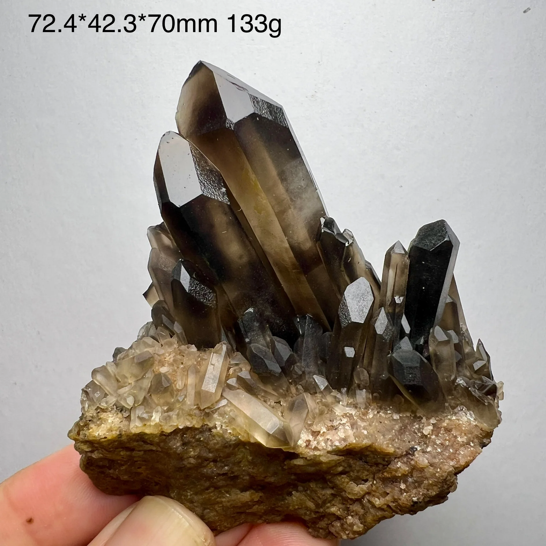 Natural Smoky Quartz Specimen Raw Crystal Mineral Healing Stone for Collection Home Decor