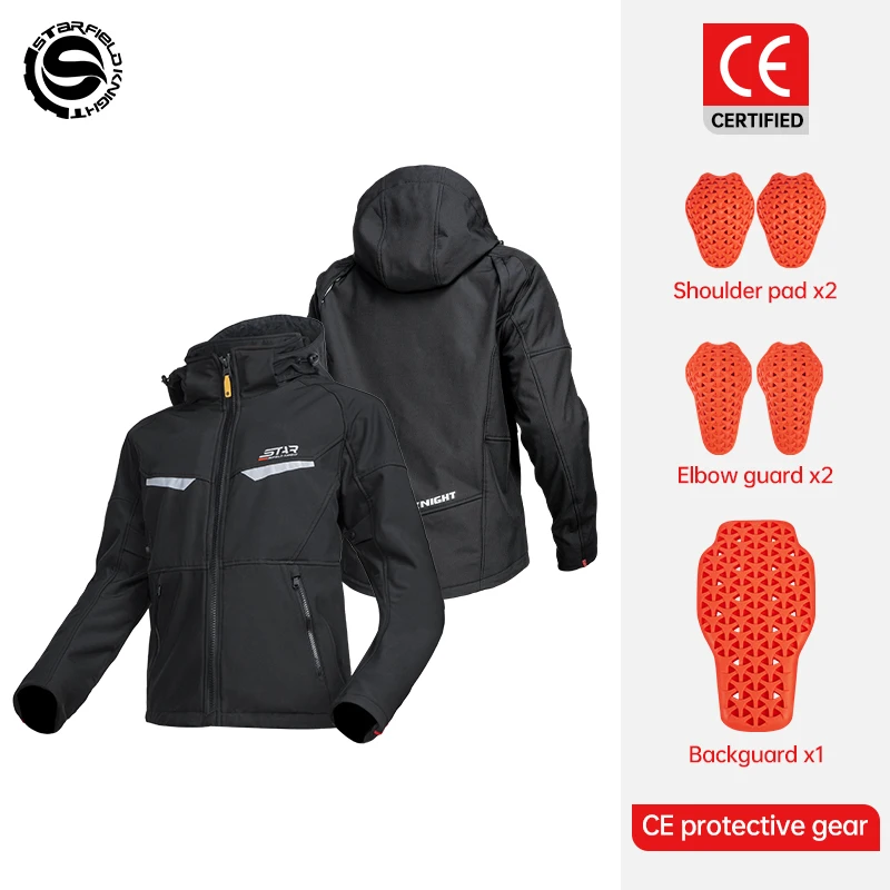 

Star Field Knight Men Motorcycle Jacket Spring&Summer Detachable Winter Warm Inner Liner CE Protective Riding Gears Accessories