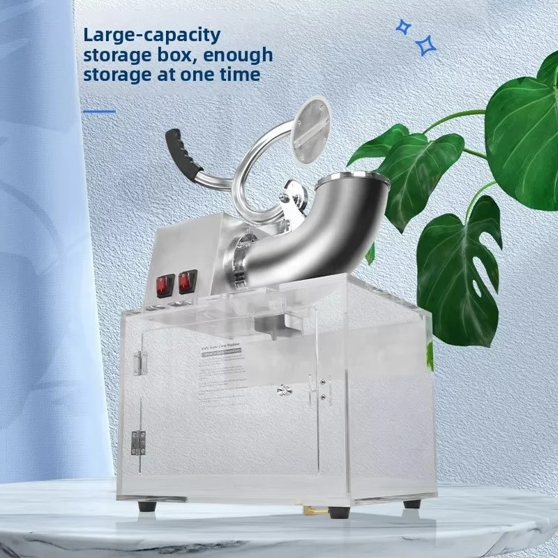 Shaved Ice Machine 300W Maker Making Snowcone Machines 304 Stainless Steel Shaver Snow Slushmaker Special for Small Seafood Food