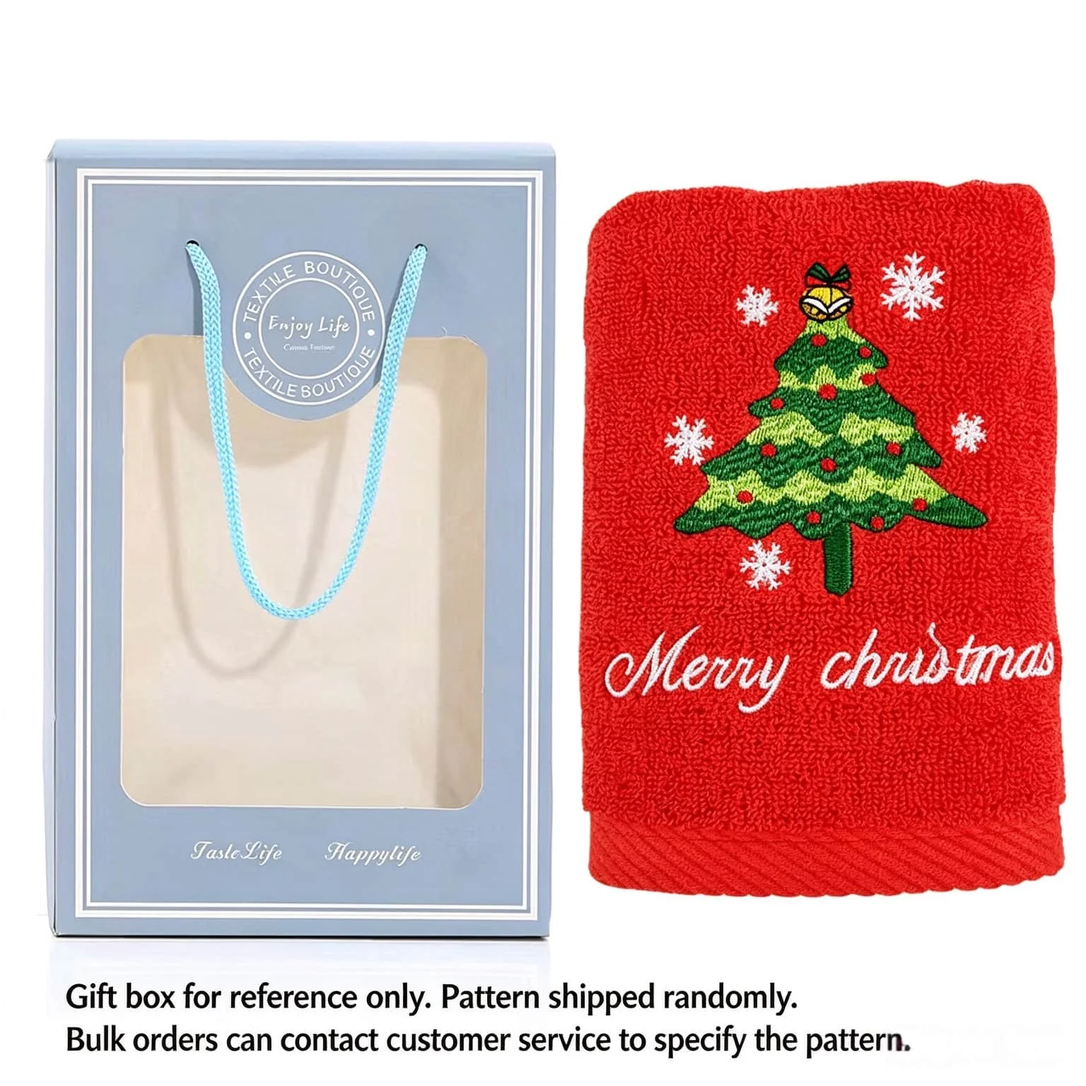 NewRed Santa Claus New Year Gift Xmas Hand Face Towel Christmas Kitchen Tea Towel Home Towels Bathroom Washing Cloth Man Woman