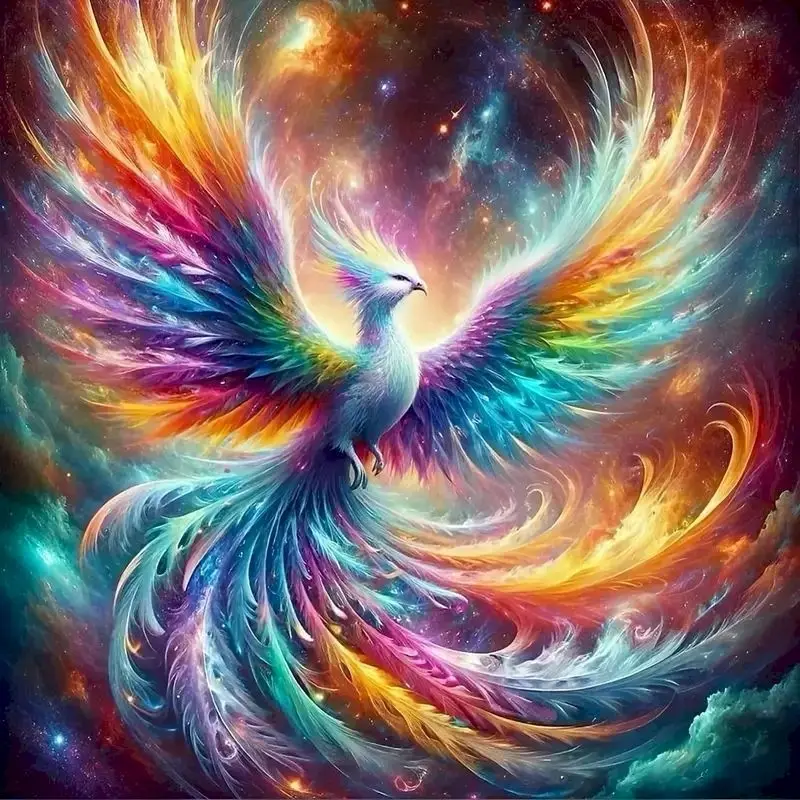 

GATYZTORY Diamond Mosaic Phoenix Animal Needlework Diamond Painting DIY Pattern For Adults Beginners Home Decoration