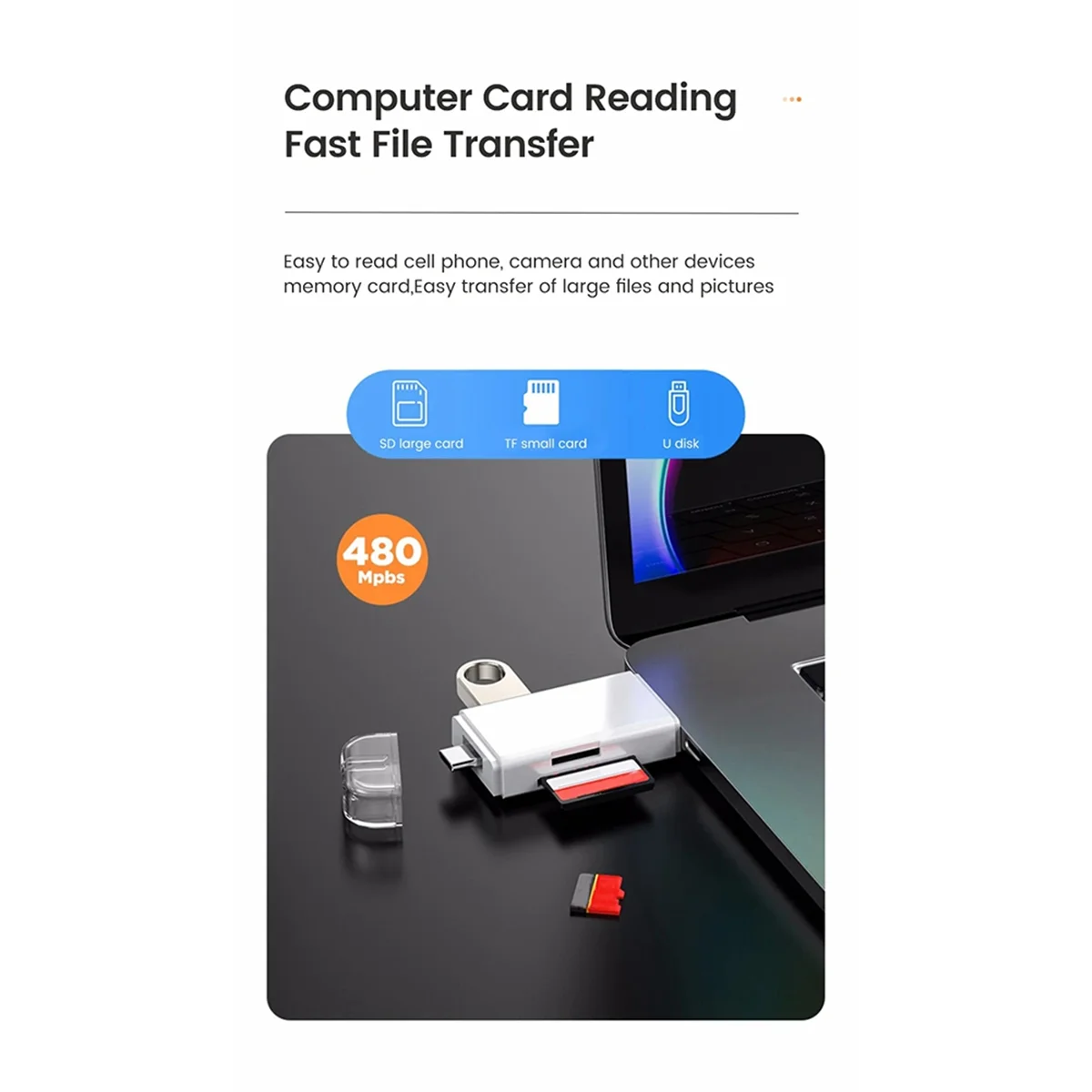 Nices OTG SD TF Type C Micro-Sd Card Reader Type C to Usb Otg Adapter 6 In1 USB 2.0 TF Card USB Flash Drive Card Reader A