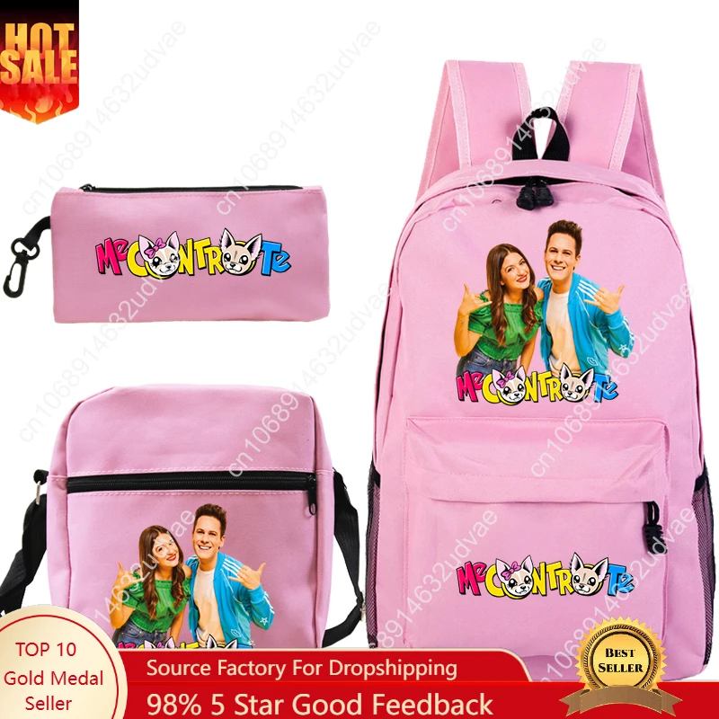 

3PC-SET Me Contro Te Schoolbag Kids Recharged Backpack Student Me Contro Te Backpack Boys Girls Cute Cartoon School Bag Mochila