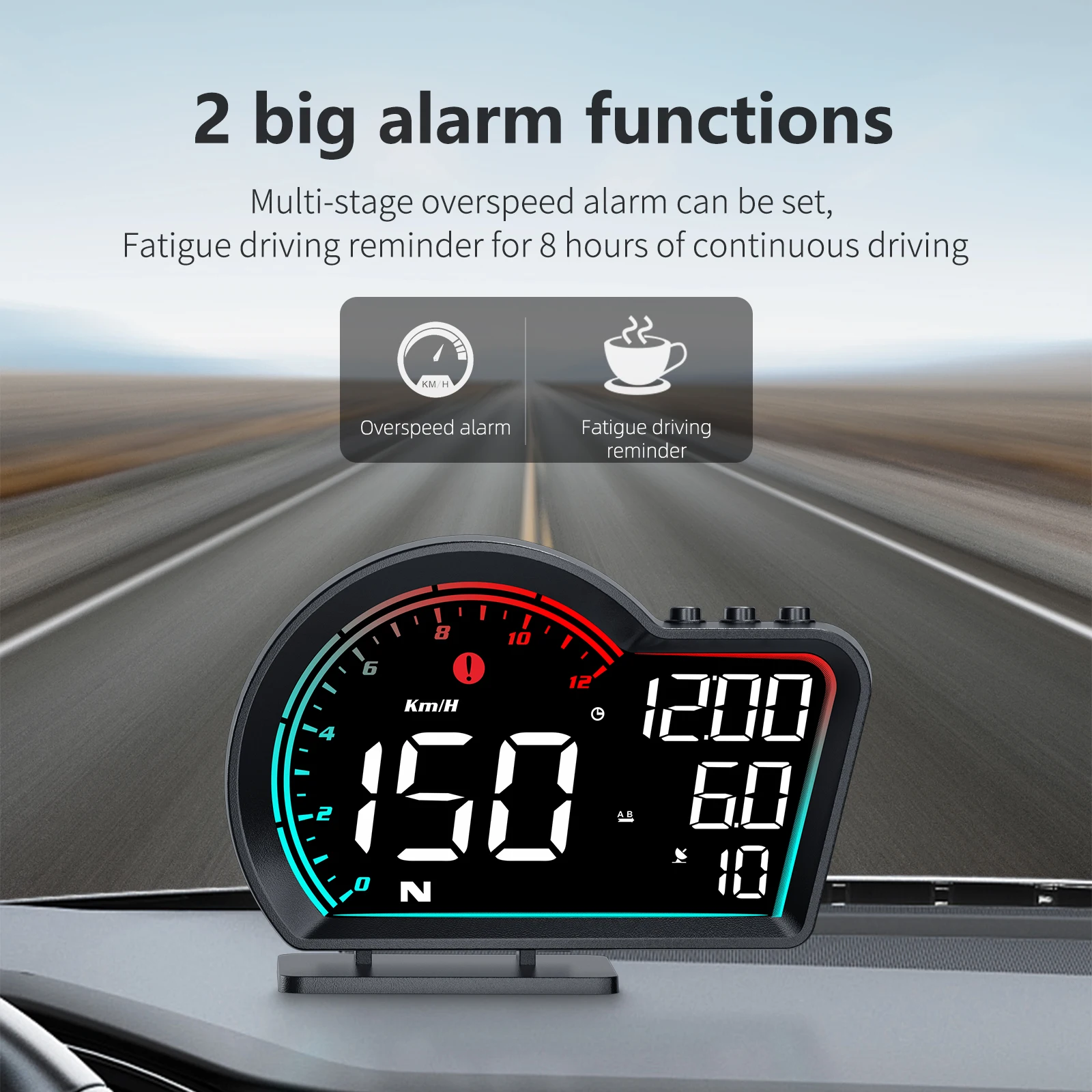 G16 Car HUD GPS Digital New Head Up Display tachimetro per auto chilometraggio contagiri orologio modello accessori per auto per auto universale