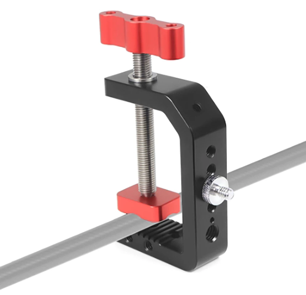 Abrazadera de alimentación para fotografía de 62mm, abrazadera de potencia tipo C, trípode, abrazadera de escritorio multifuncional, clip de fijación de metal, abrazadera 1/4 y 3/8