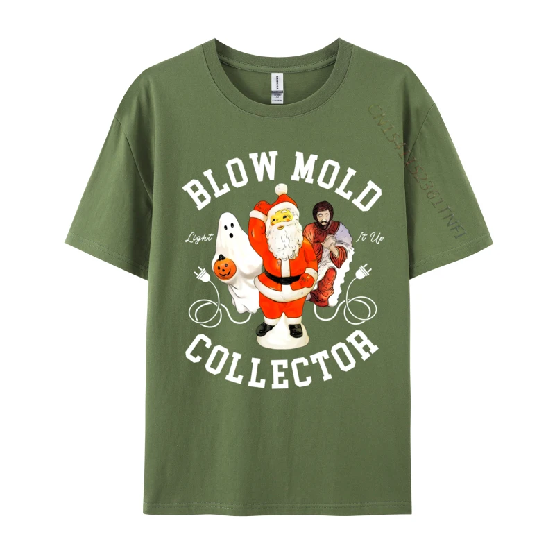 Blow Mold Collector Light It Up Christmas Halloween T Shirts Men Tee Shirts Graphic Man Tops Tees Clothes Retro Cotton