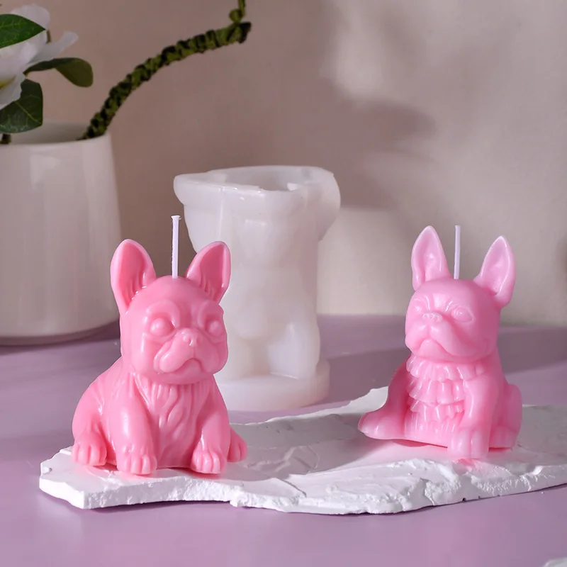 

3D Dog Silicone Mold for Candle DIY Pit Bull Aroma Plaster Creative Ornaments Resin Epoxy Cute Festival Handmade Gifts