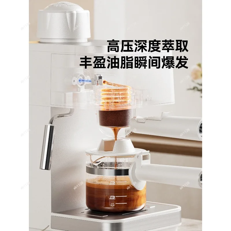 Compact Semi Automatic Espresso Machine Home Coffee Maker with Steam Wand for Milk Froth Preparation