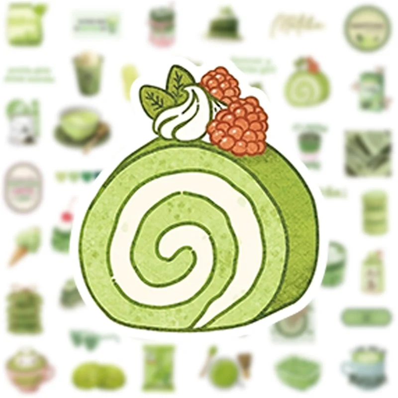 10/30/50PCS Cartoon Green Girl PVC Sticky Sticker Aesthetic DIY Decoration Scrapbooking Hand Accounting School Supplies