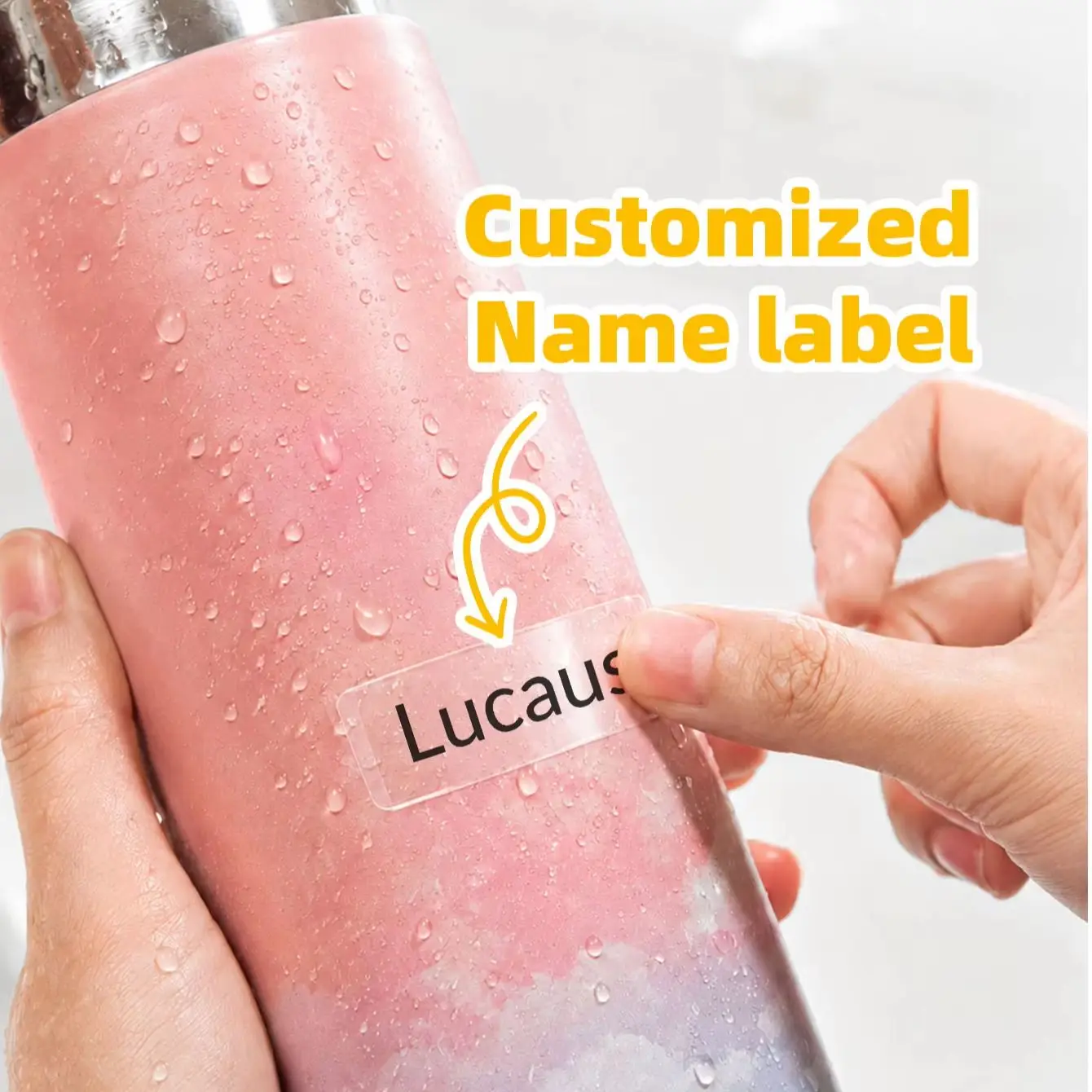 1-300PCS Custom Name Waterproof Stickers with Personalized Text for Office,File Folders,Notebooks,Binders&Desk Organizers Labels