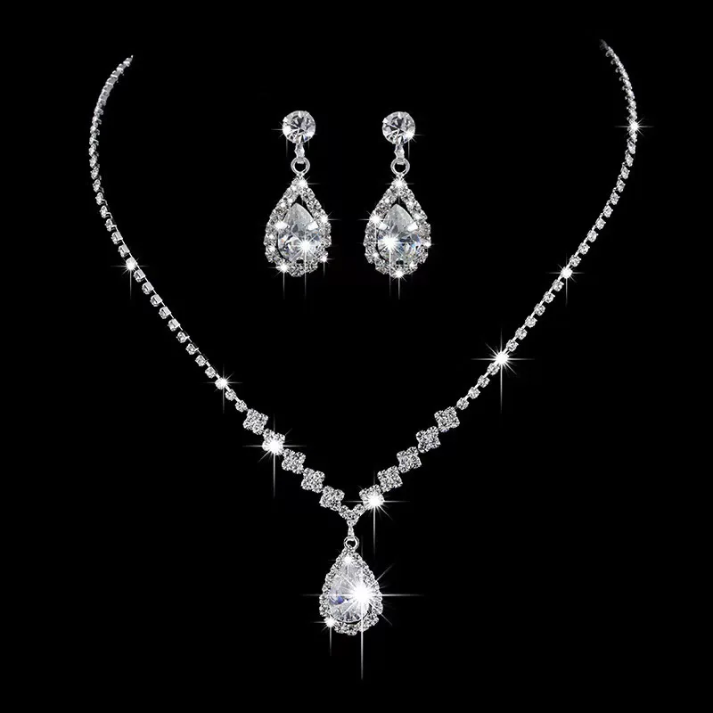 3PC Women's Copper Claw Chain Necklace Earrings Set