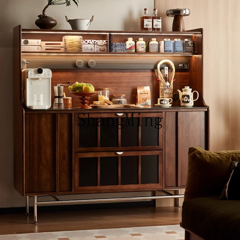 

ZYY retro wall integrated locker double-layer living room wine cabinet small apartment