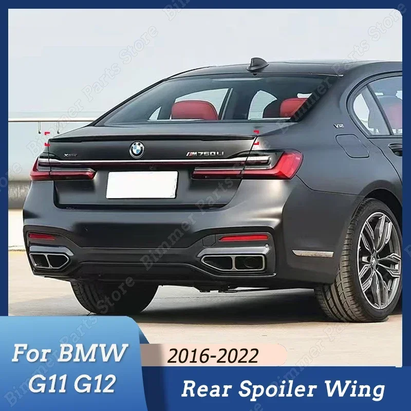 

Gloss Black Car Rear Spoiler Wing High Quality MP Style for BMW 7 Series G11 G12 730i 730d 740i 740d 750i 760i Li Ld 2016-2022